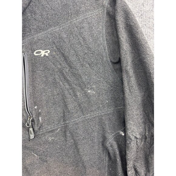 Outdoor Research 1/2 Zip Pullover Men's XL Gray Knit Zipped Pocket Mock Neck - Picture 10 of 16